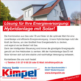 Unsere Lösung für Ihre Energieversorgung: Hybridanlage mit Solar!